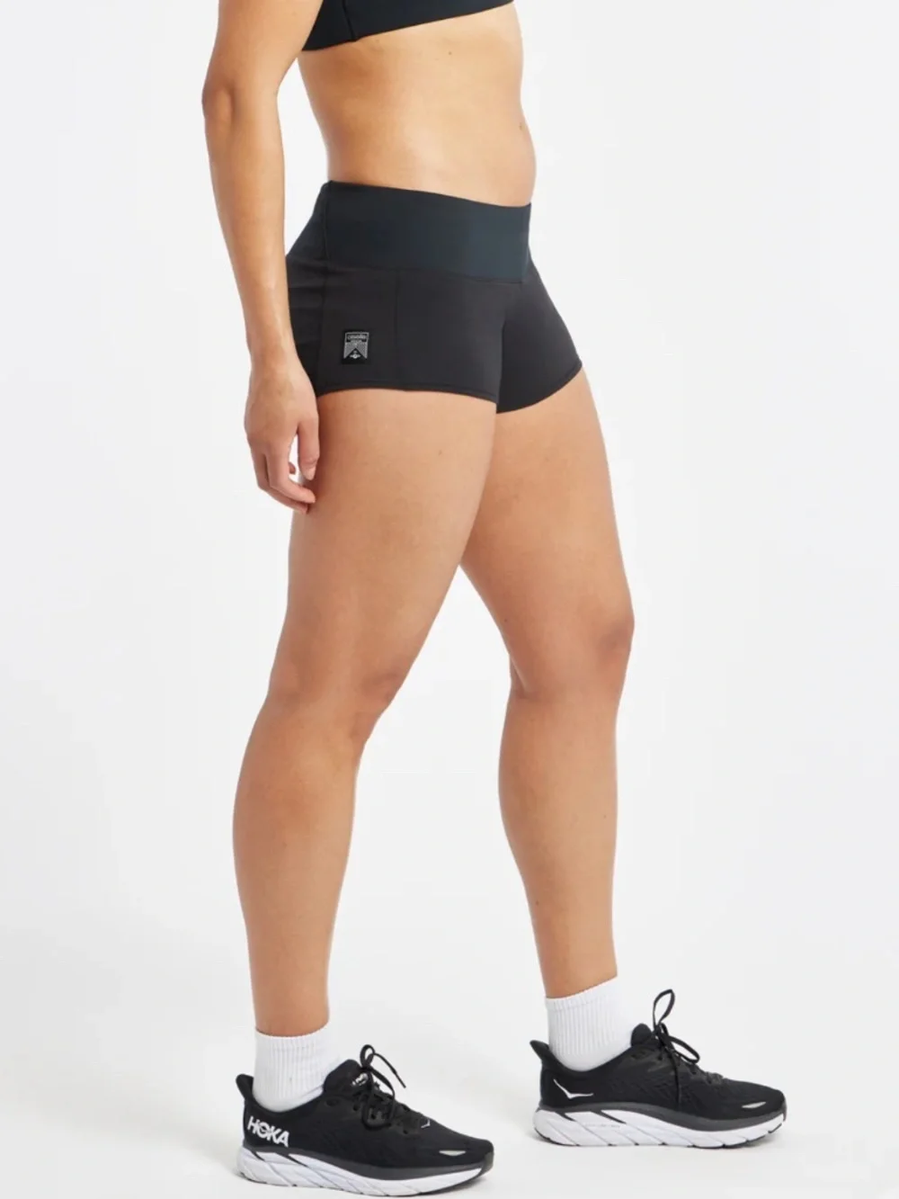 Oiselle Mac Roga Athletic Running Yoga Shorts Black Size 6